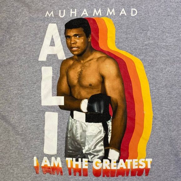 Muhammad Ali Graphic Tee 5X Gray Oversized T-Shirt I Am The Greatest Boxing Lege - Picture 6 of 7